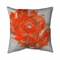 Fondo 26 x 26 in. Abstract Red Flower-Double Sided Print Indoor Pillow FO2798646